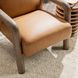 Reyna Tan Leather Upholstered Accent Chair