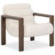 Dahlia Ivory Fleece Upholstered Accent Chair