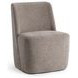 Senna Smoke Taupe Upholstered Dining Chair with Casters