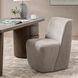 Senna Smoke Taupe Upholstered Dining Chair with Casters