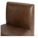 Brighton Rich Cocoa Leather Upholstered Dining Chair with Casters
