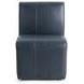 Brighton Mystic Blue Leather Upholstered Dining Chair with Casters
