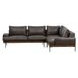 Largo Storm Leather 3 Piece Modular Sectional