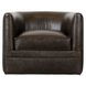 Menard Slate Leather Upholstered Accent Chair