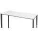 53018 Antique Nickle And White Marble Console Table
