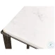 53018 Antique Nickle And White Marble Console Table