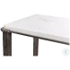 53018 Antique Nickle And White Marble Console Table