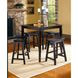 Saddleback Black 24" Counter Height Stool Set of 2