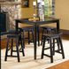 Saddleback Black 24" Counter Height Stool Set of 2