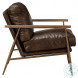 Christopher Brown Leather Club Chair