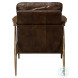 Christopher Brown Leather Club Chair
