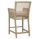 Brisbane Natural Upholstered Outdoor Counter Height Stool