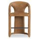 Archie Maple Brown Leather Upholstered Counter Height Stool