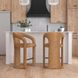 Archie Maple Brown Leather Upholstered Counter Height Stool