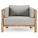 Aston Gray Upholstered Outdoor Accent Chair