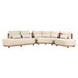 Isla Beige 5 Piece Outdoor Modular Sectional with Pillows