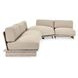 Livia Taupe 4 Piece Outdoor Modular Sectional with Ottoman