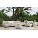 Livia Taupe 4 Piece Outdoor Modular Sectional with Ottoman