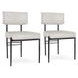 Kester Off White Leather Upholstered Dining Chair Set of 2