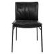 Mayer Jet Black Leather Upholstered Dining Chair Set of 2