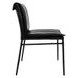 Mayer Jet Black Leather Upholstered Dining Chair Set of 2