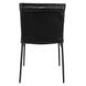 Mayer Jet Black Leather Upholstered Dining Chair Set of 2