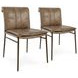 Mayer Adobe Tan Leather Upholstered Dining Chair Set of 2