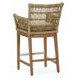 Valerie Natural Upholstered Outdoor Counter Height Stool