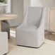 Warwick Sandy Tan Upholstered Dining Chair with Casters