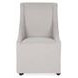Warwick Stone Beige Upholstered Dining Chair with Casters