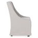 Warwick Stone Beige Upholstered Dining Chair with Casters