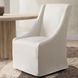 Warwick Stone Beige Upholstered Dining Chair with Casters
