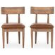Alvaro Golden Wheat Leather Upholstered Dining Chair Set of 2