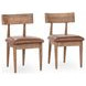 Alvaro Golden Wheat Leather Upholstered Dining Chair Set of 2