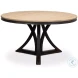 Flying Buttress Antique Black And Natural Dining Table