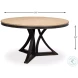 Flying Buttress Antique Black And Natural Dining Table