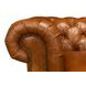 English Cuba Brown Tufted Club 89" Sofa