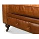 English Cuba Brown Tufted Club 89" Sofa
