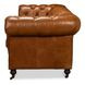English Cuba Brown Tufted Club 89" Sofa