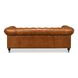 English Cuba Brown Tufted Club 89" Sofa