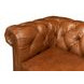 English Cuba Brown Tufted Club 89" Sofa