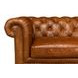 English Cuba Brown Tufted Club 89" Sofa