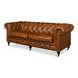 English Cuba Brown Tufted Club 89" Sofa