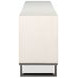 Bronzini Embossed White Leather 4 Door Credenza