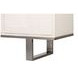 Bronzini Embossed White Leather 4 Door Credenza