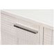 Bronzini Embossed White Leather 4 Door Credenza