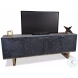 Bronzini Embossed Blue And Gray Credenza