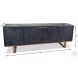 Bronzini Embossed Blue And Gray Credenza