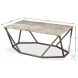 Trapezoid Black Marble Top Cocktail Table