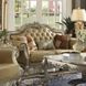 Dresden Bone 64" Loveseat with Pillow and Nailhead Trim